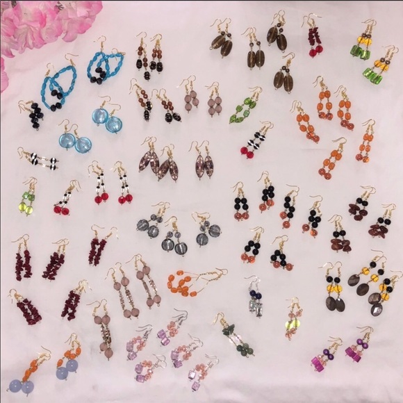 wholesale Jewelry - 100 pairs of handmade earrings wholesale / bulk